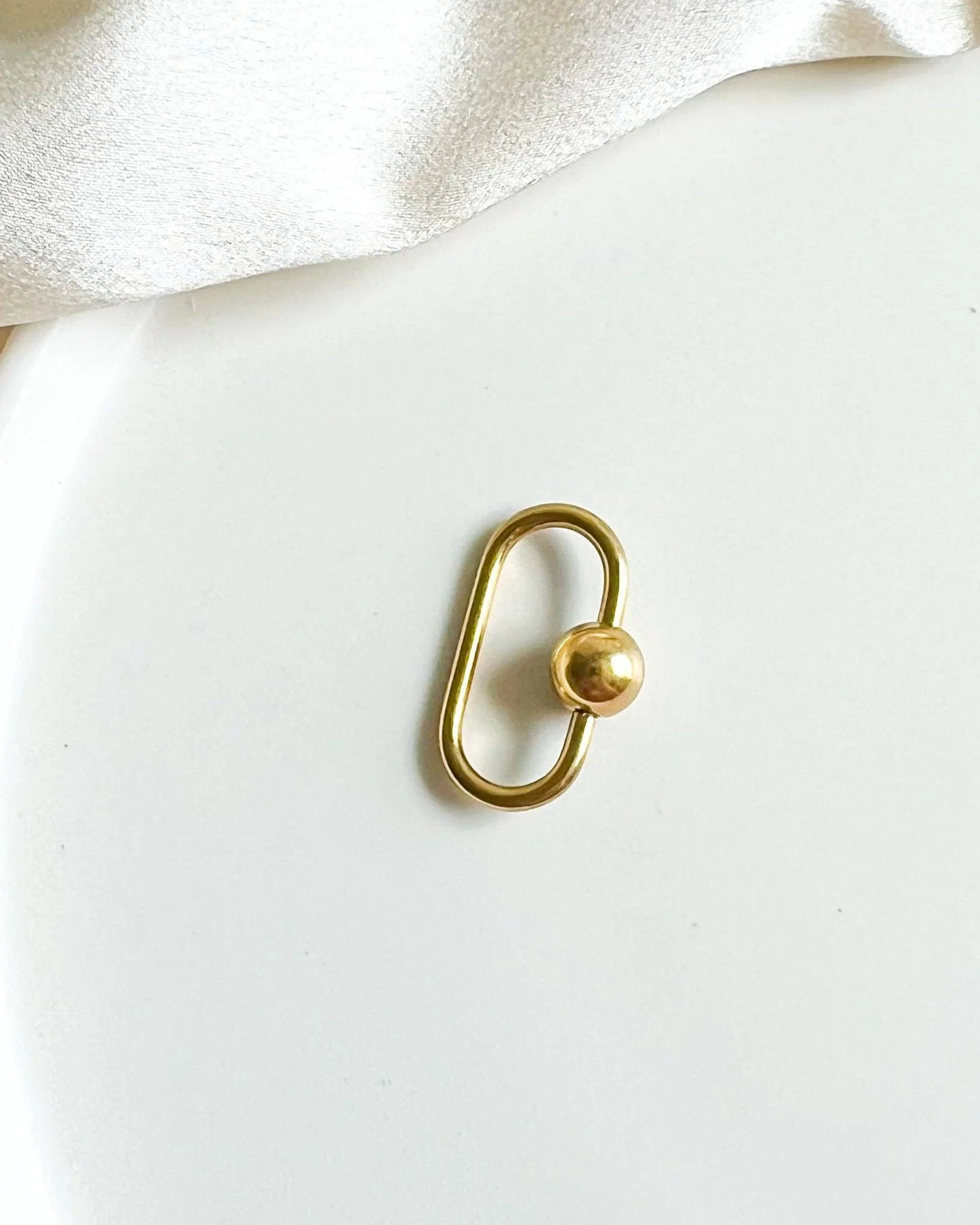 18K Gold Carabiner