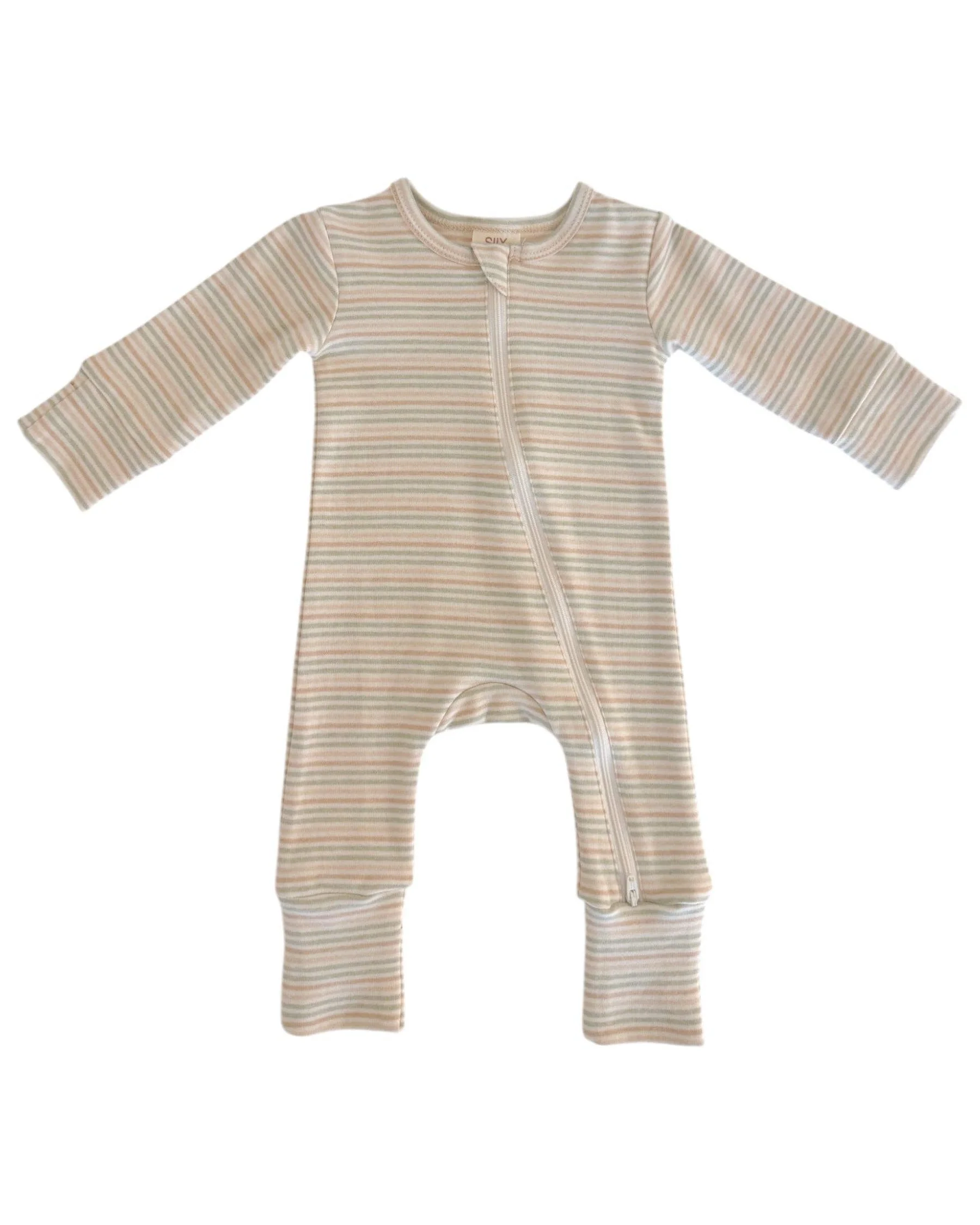 2-Way Zip Romper in Multi Stripe - Image 2