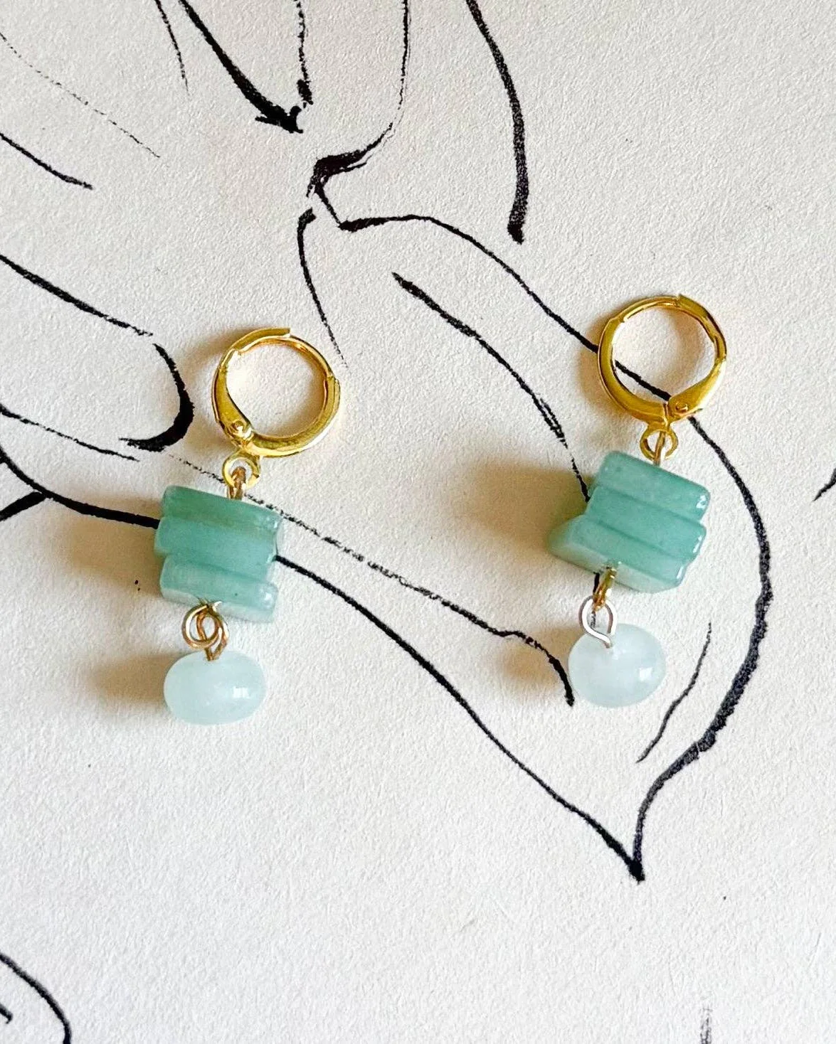 Aventurine Dangle Earrings