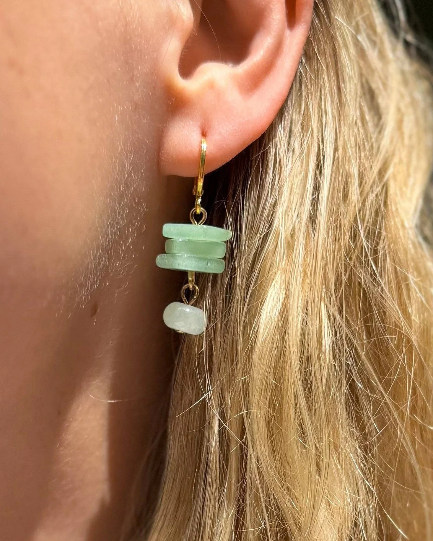 Aventurine Dangle Earrings - Image 3