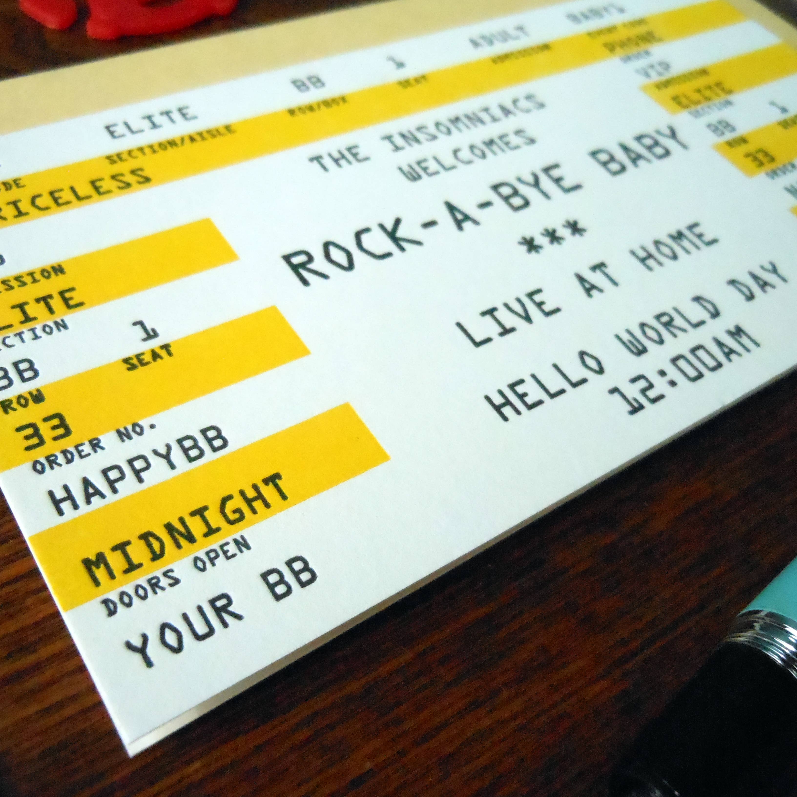 Baby Rock Ticket - Image 2