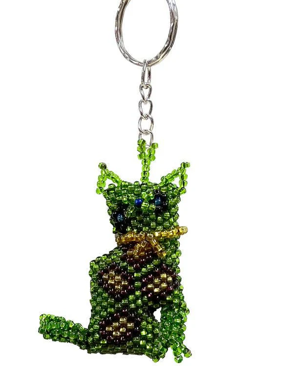 Beaded Cat Keychain - Image 2