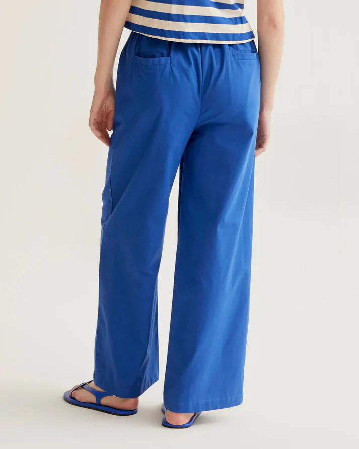 Blue Cotton Trousers - Image 2