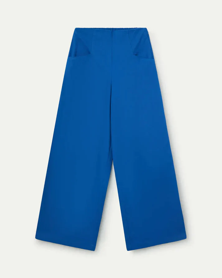 Blue Cotton Trousers - Image 4