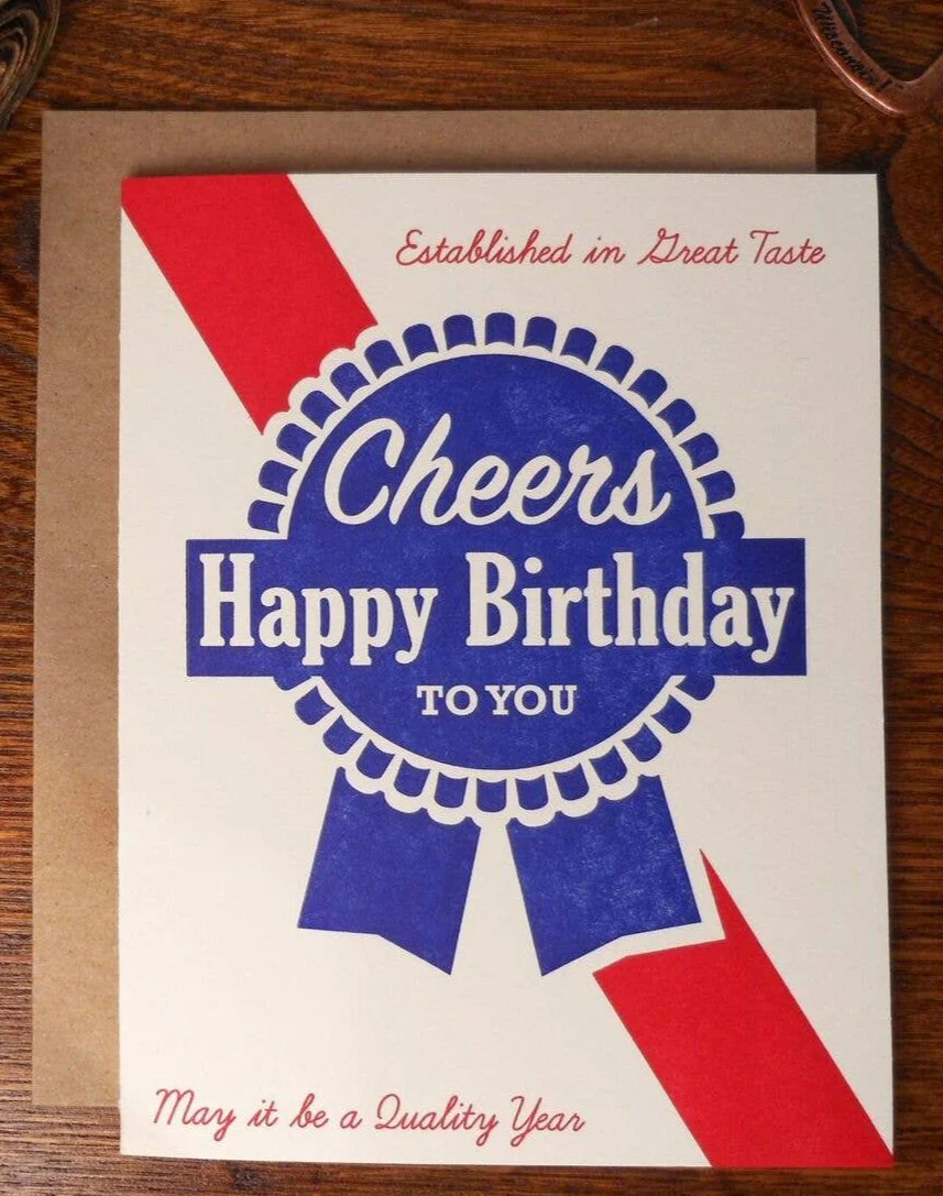 Blue Ribbon Birthday Card