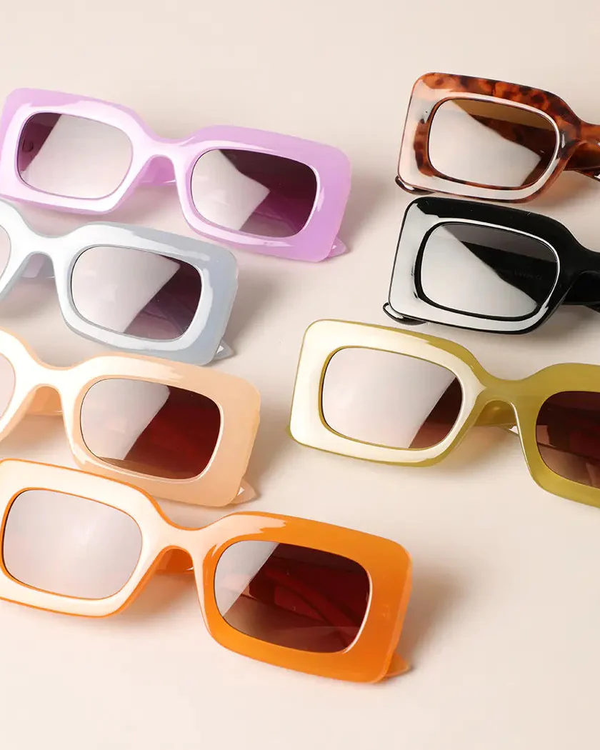 Bold Rectangular Sunglasses - Image 4