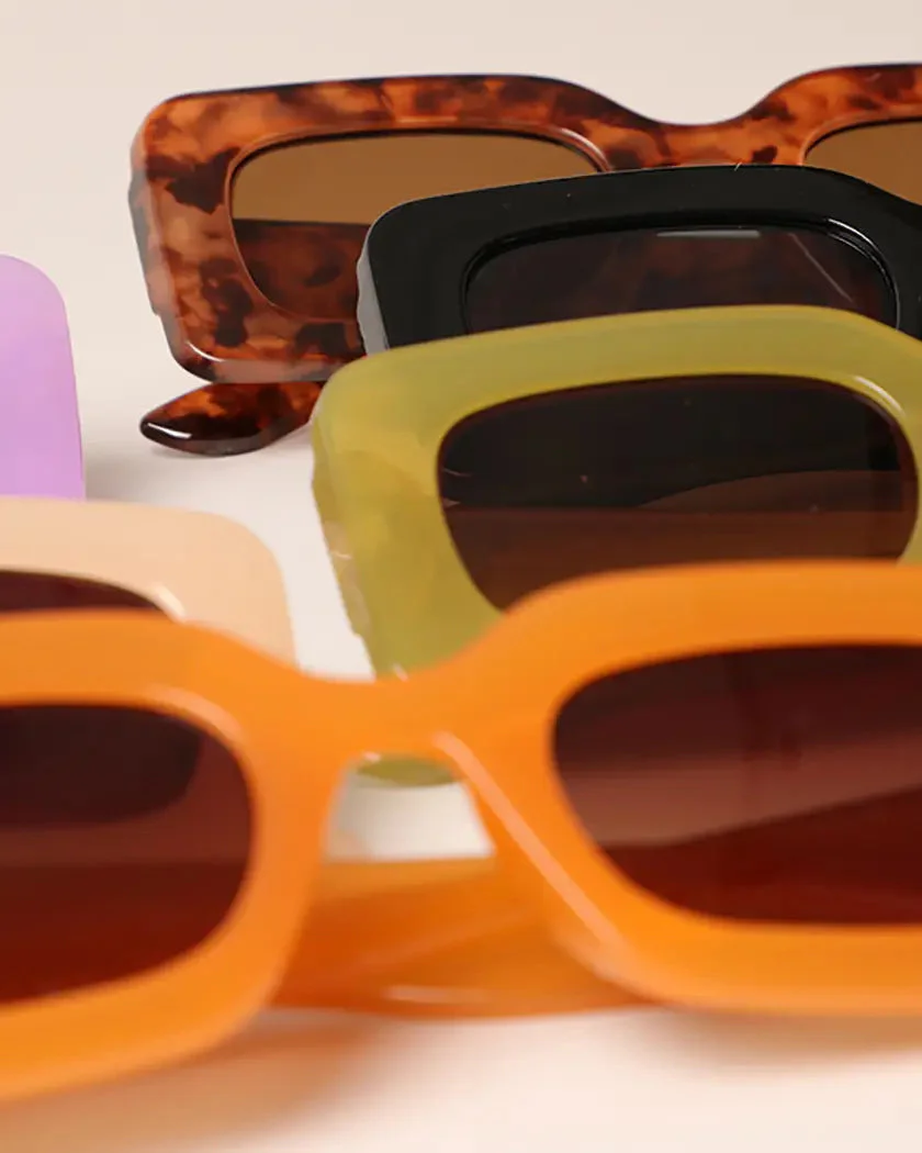 Bold Rectangular Sunglasses - Image 5