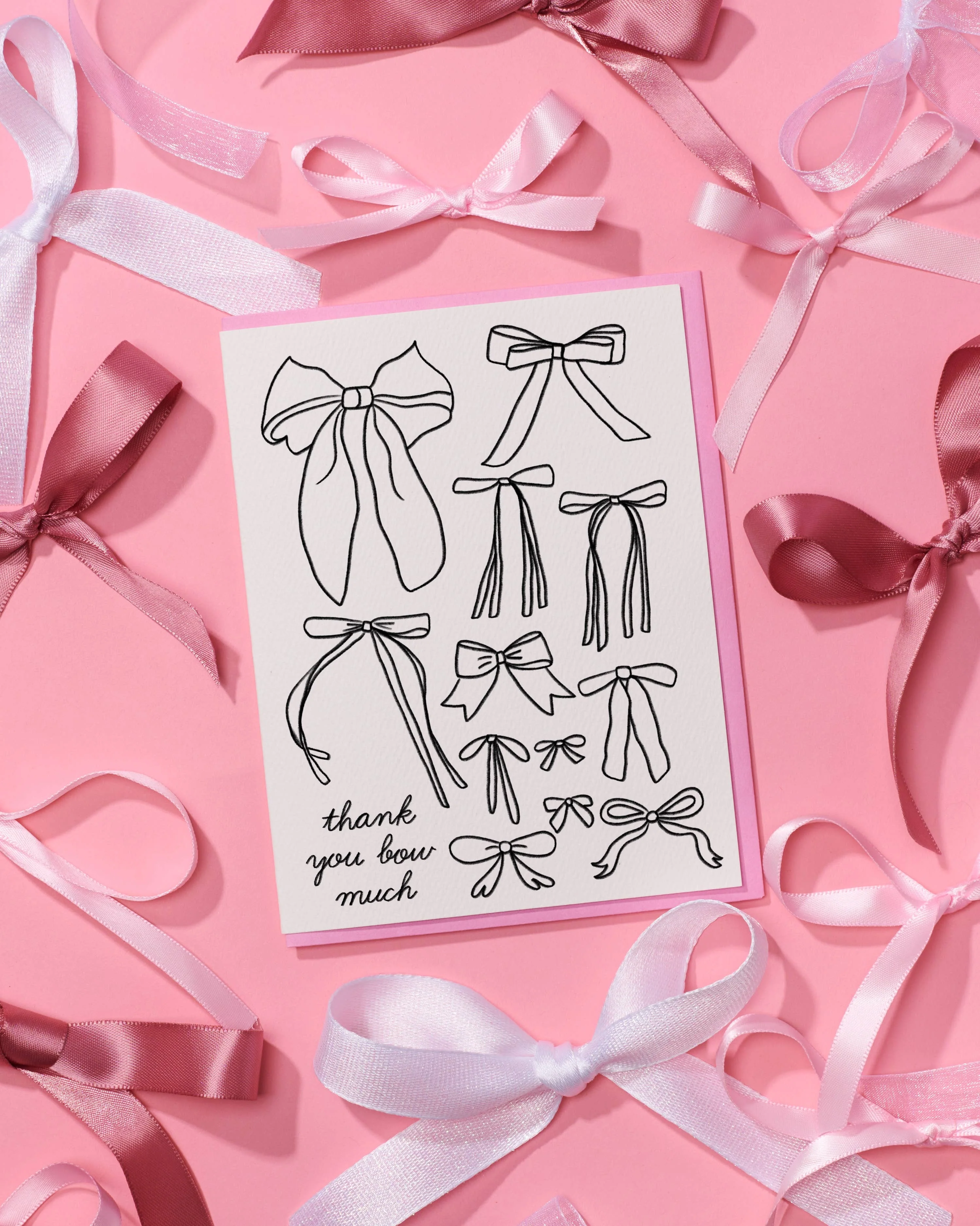 Bow Girly Thank You Card - Image 2