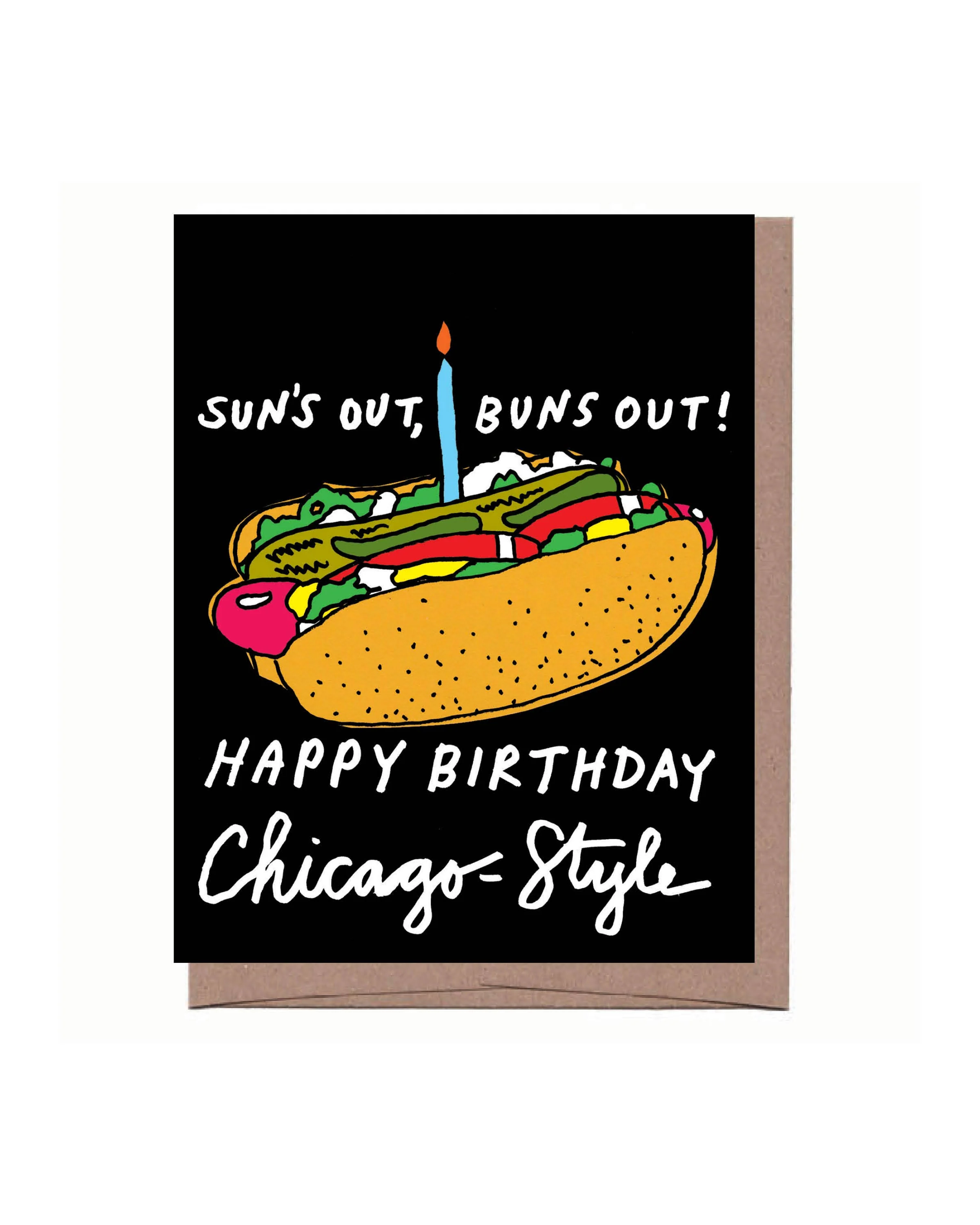 Buns Out Chicago Birthday Card