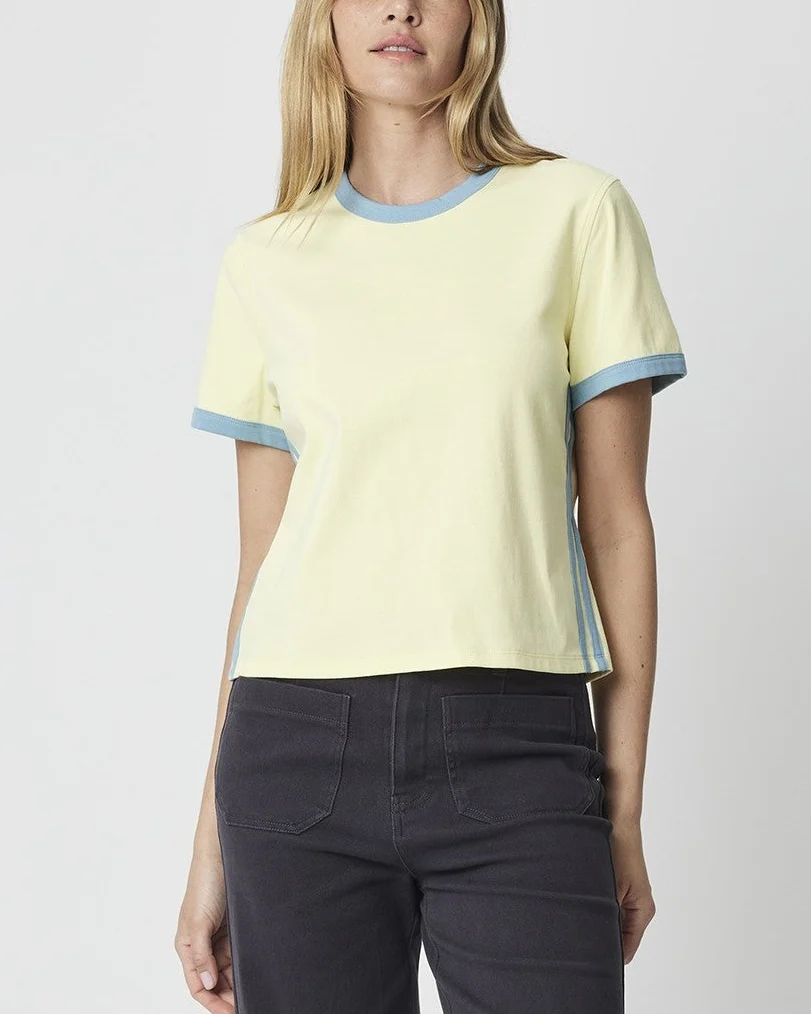 Cait Top in Yellow/Blue