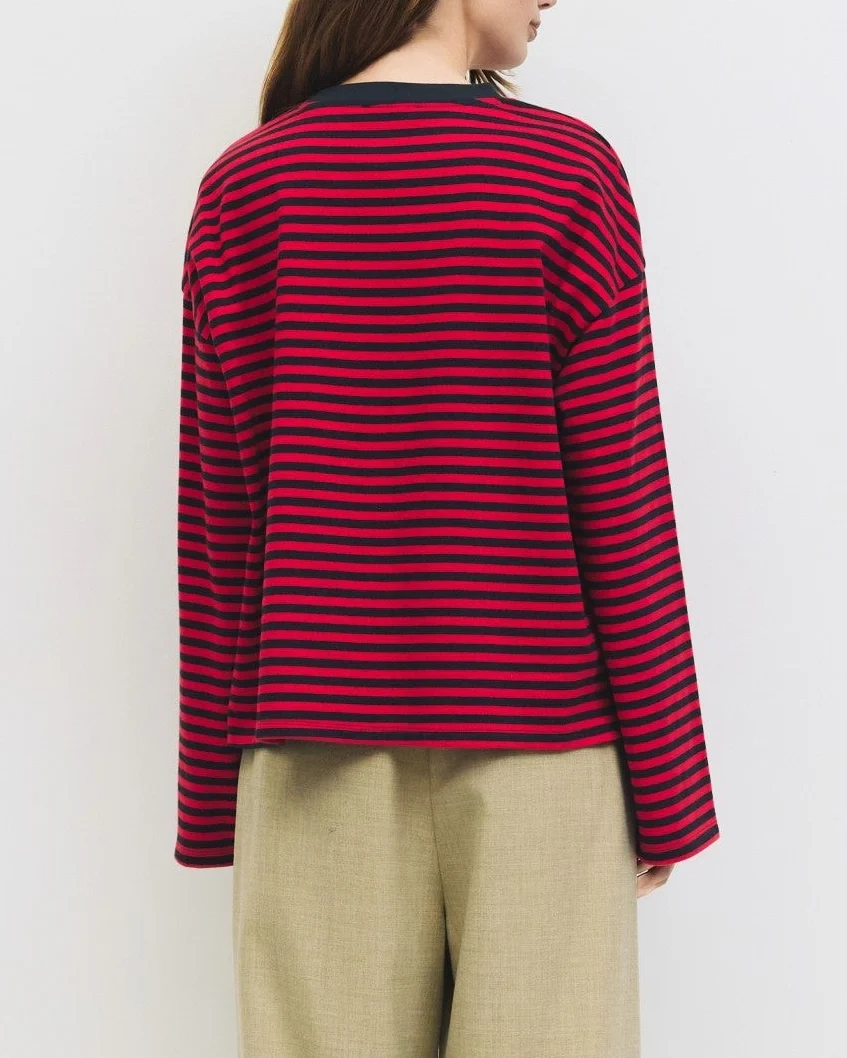 Callahan Top in Navy/Red - Image 3