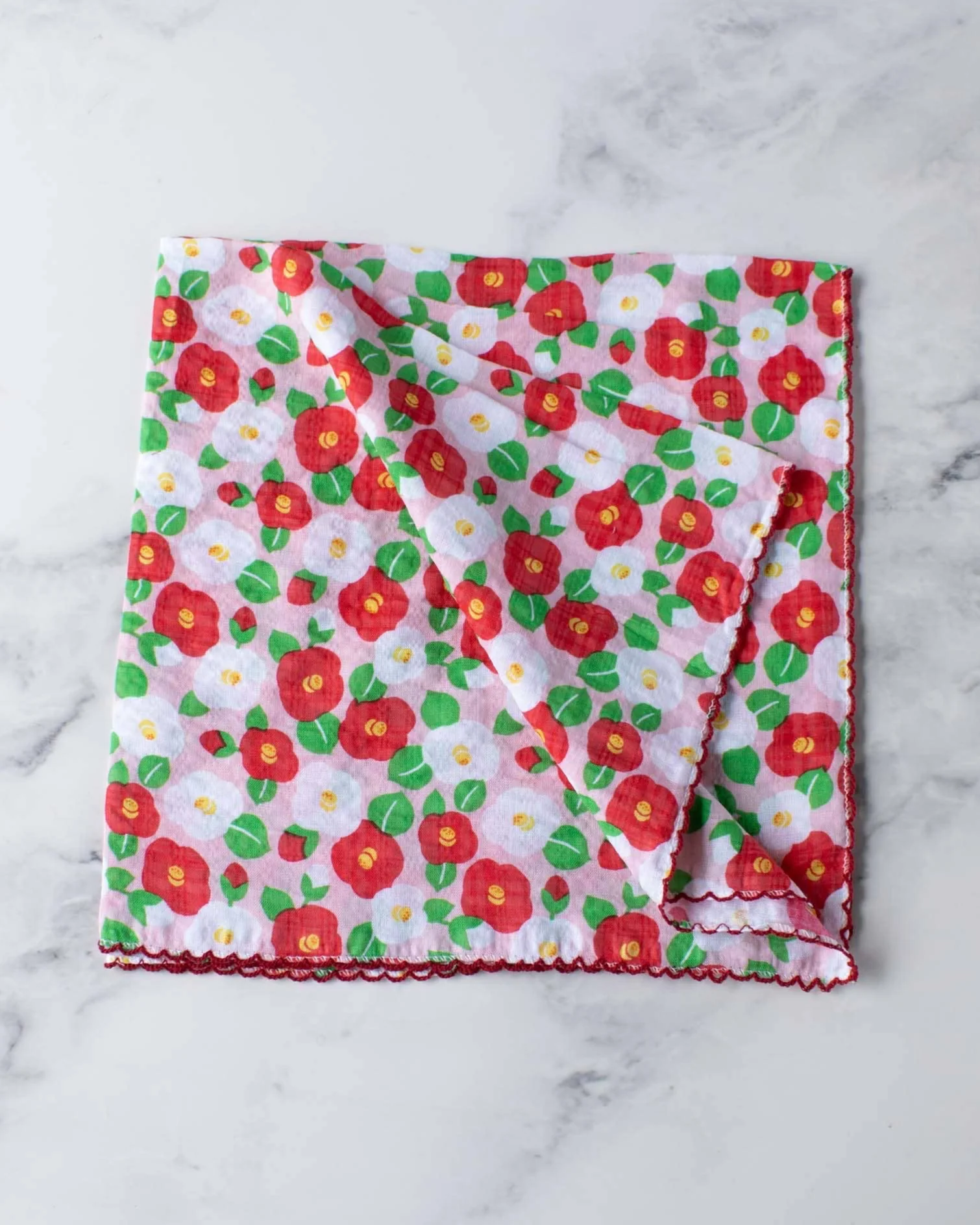 Camellia Flower Scarf - Image 2