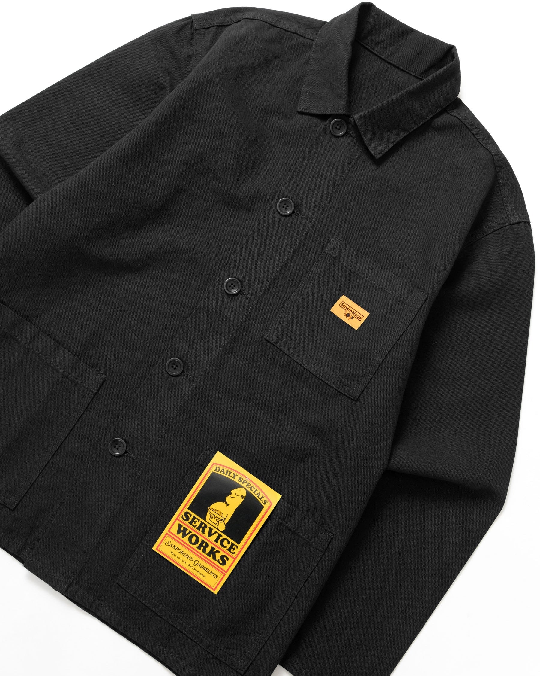 Canvas Chore Shirt in Black - Image 3
