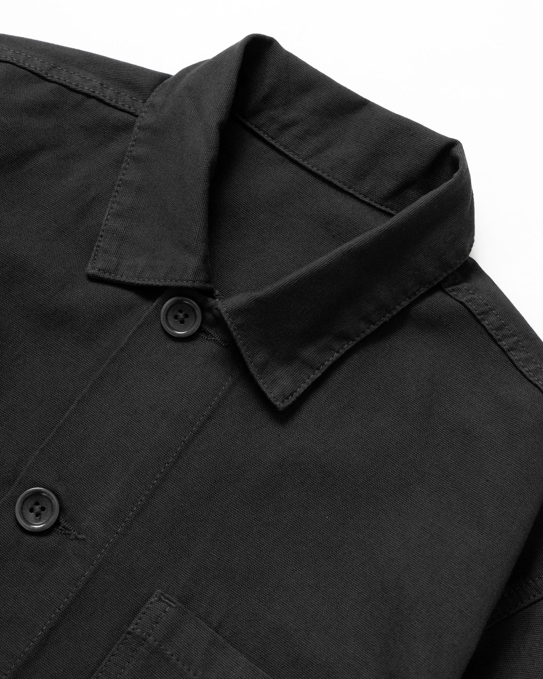 Canvas Chore Shirt in Black - Image 4