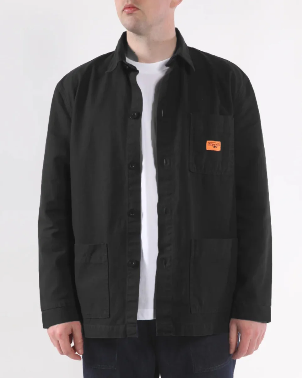 Canvas Chore Shirt in Black - Image 5