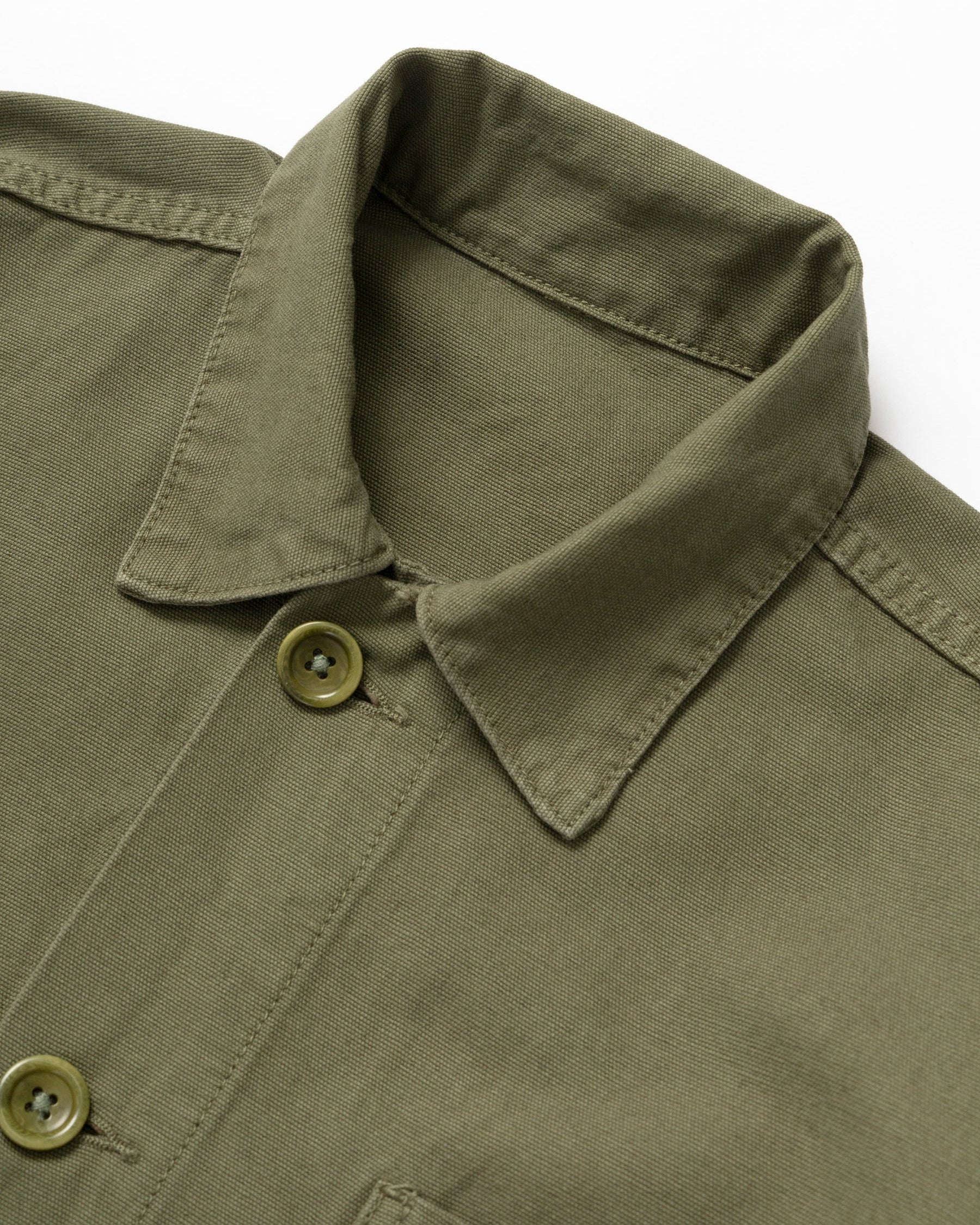 Canvas Chore Shirt in Olive - Image 4