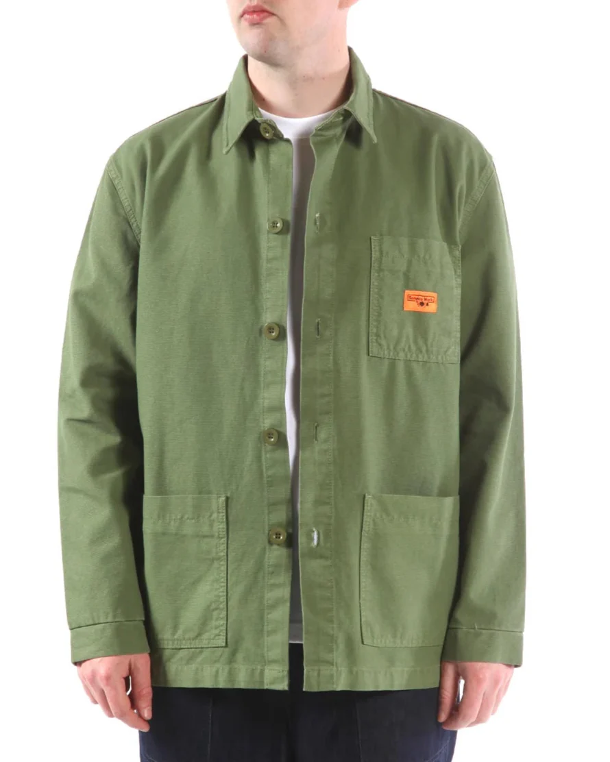 Canvas Chore Shirt in Olive - Image 5