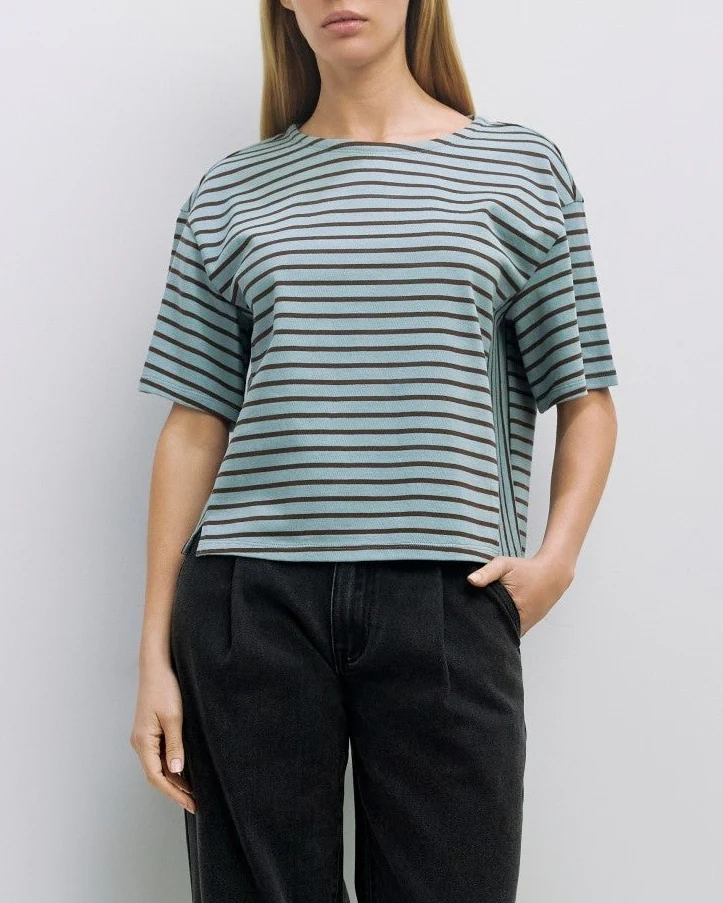 Cassandra Top in Blue/Brown - Image 2