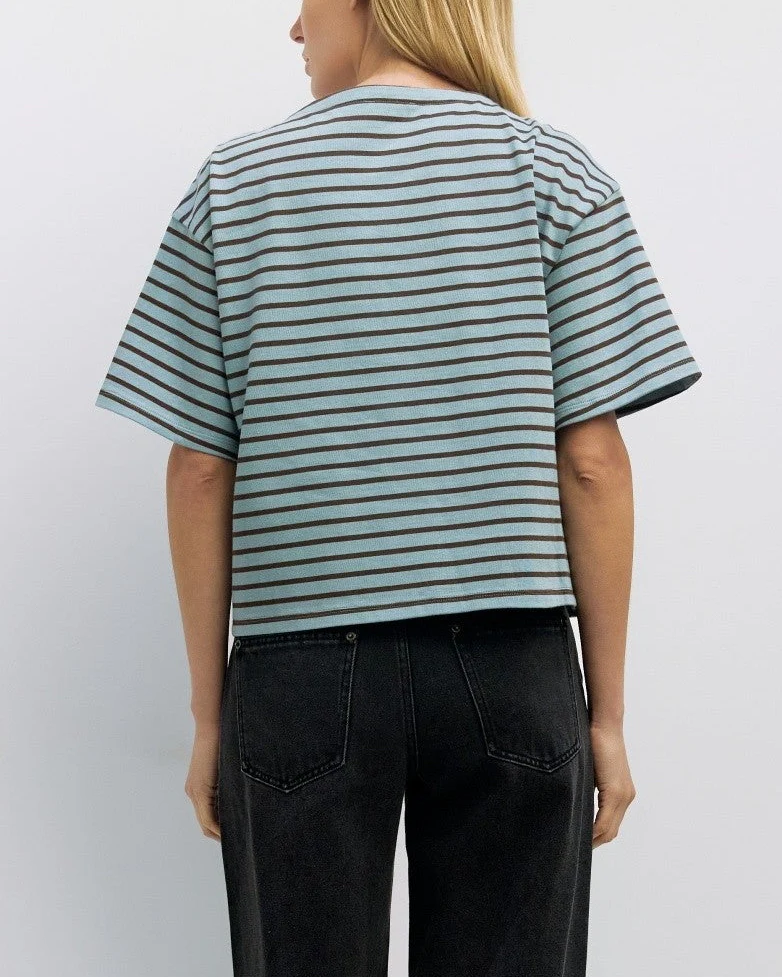 Cassandra Top in Blue/Brown - Image 4