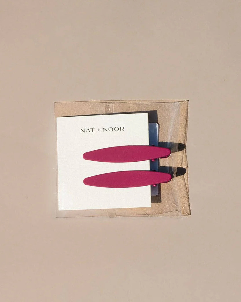 Celine Hair Clips in Plum - Image 3