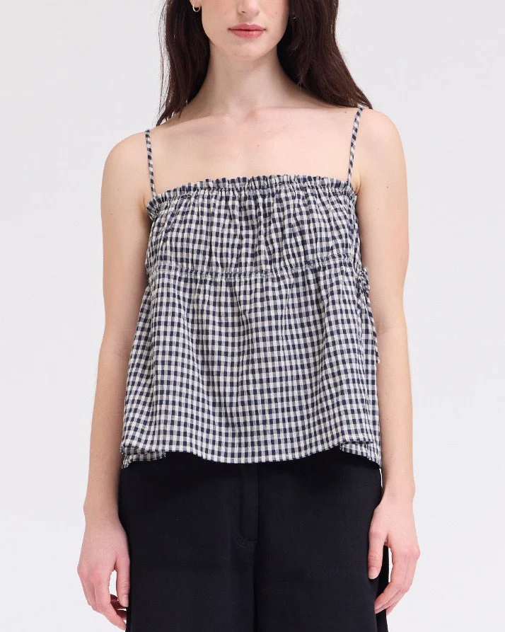 Charlotte Crop Tank in Midnight