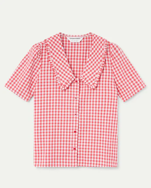 Checks Shirt in Red - Image 4