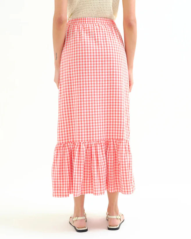 Checks Skirt in Red - Image 2