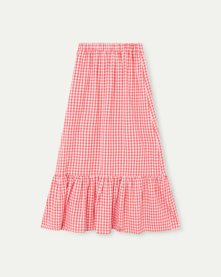 Checks Skirt in Red - Image 4