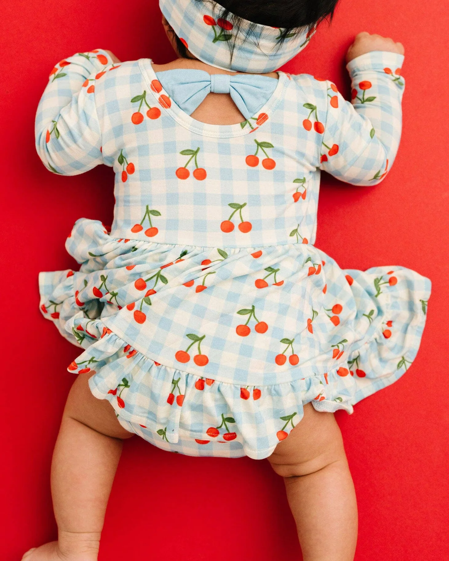 Cherry Picnic Bodysuit Dress - Image 3