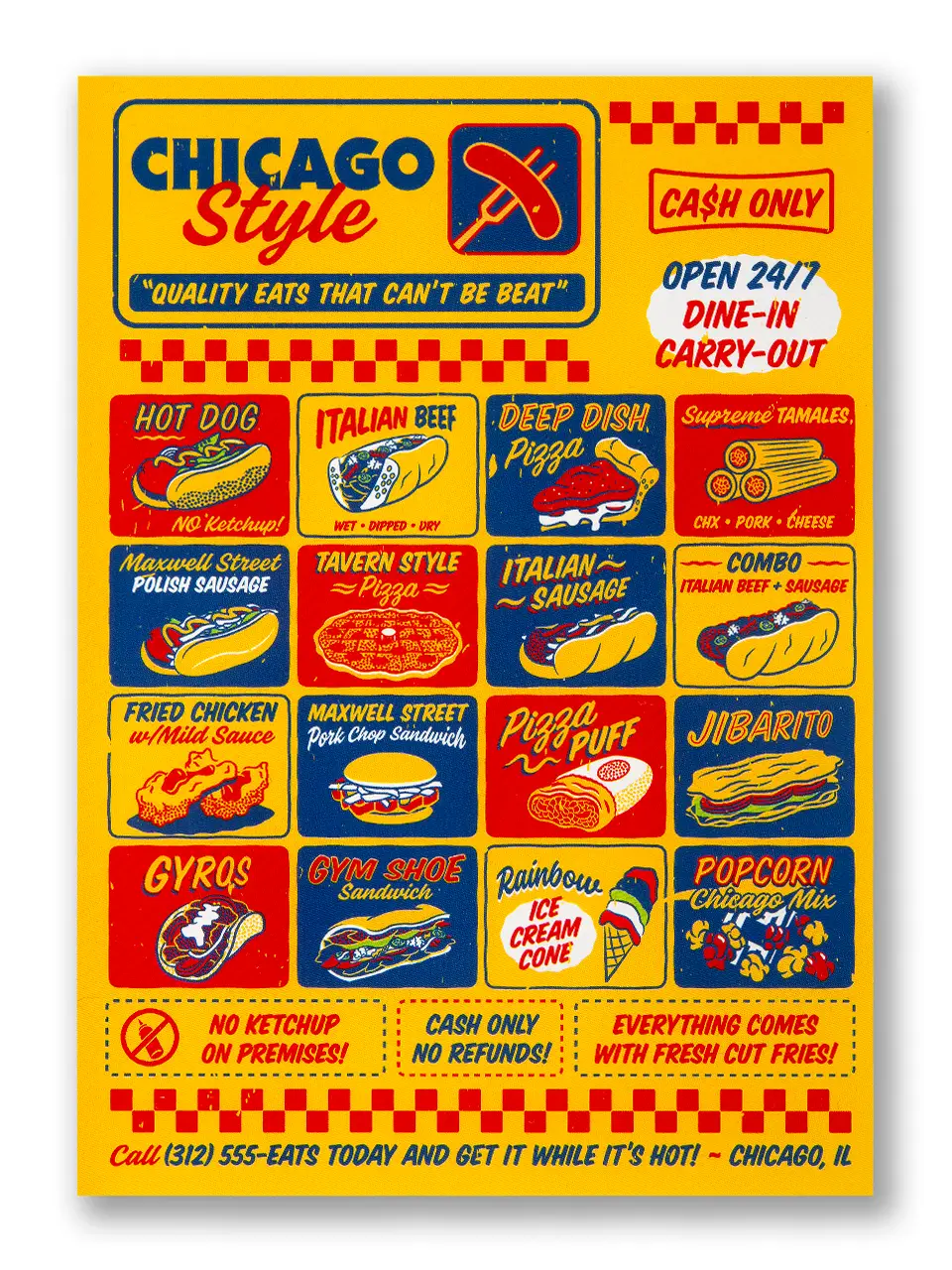 Chicago Style Eats Postcard