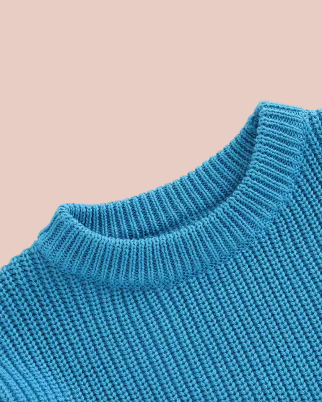 Classic Cotton Sweater in Sky Blue