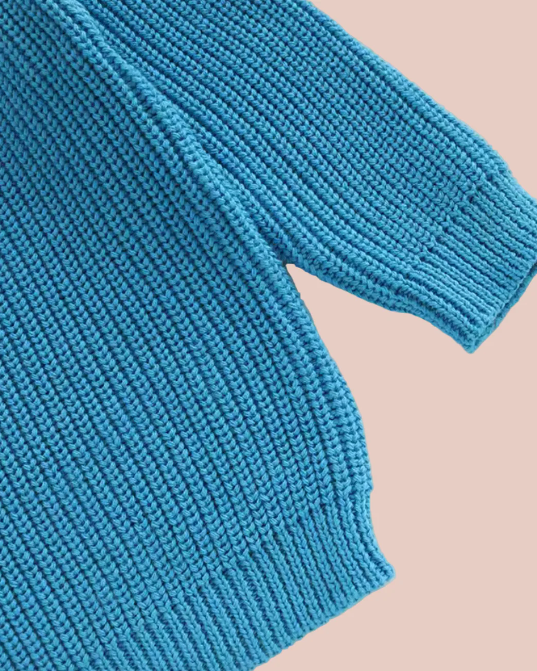 Classic Cotton Sweater in Sky Blue - Image 4