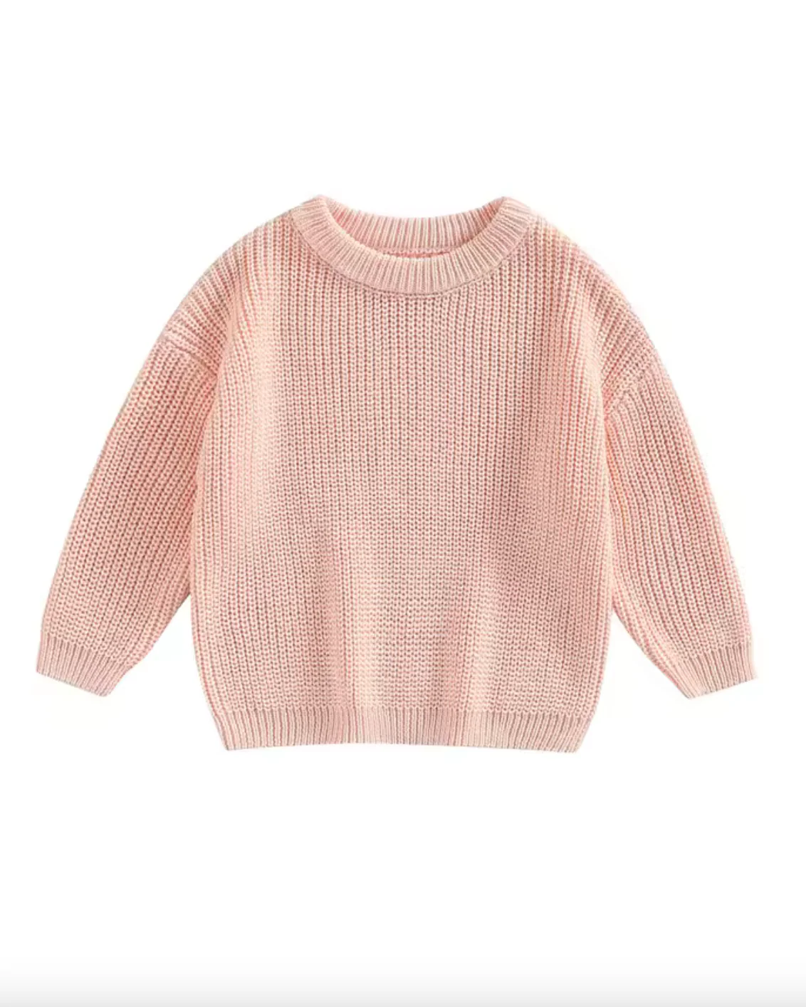 Classic Cotton Sweater in Rose