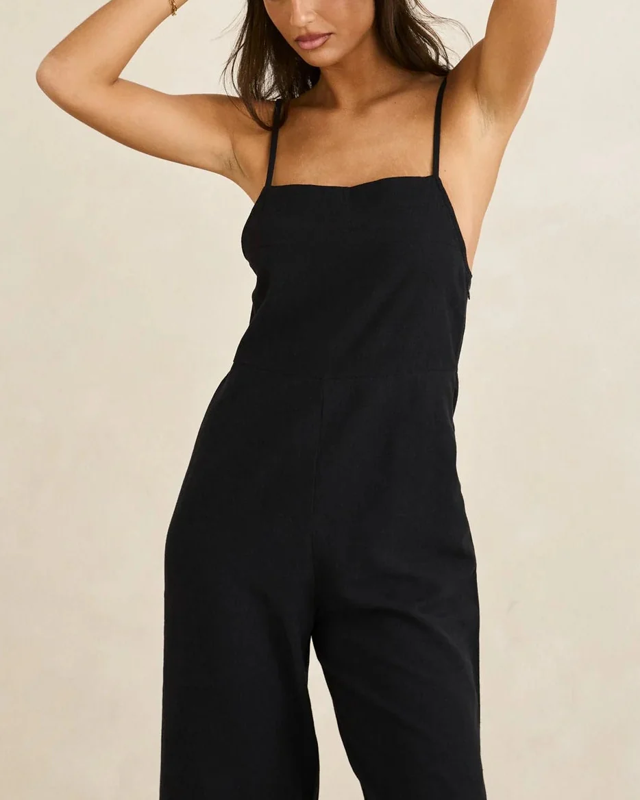 Classic Jumpsuit in Black - Image 3