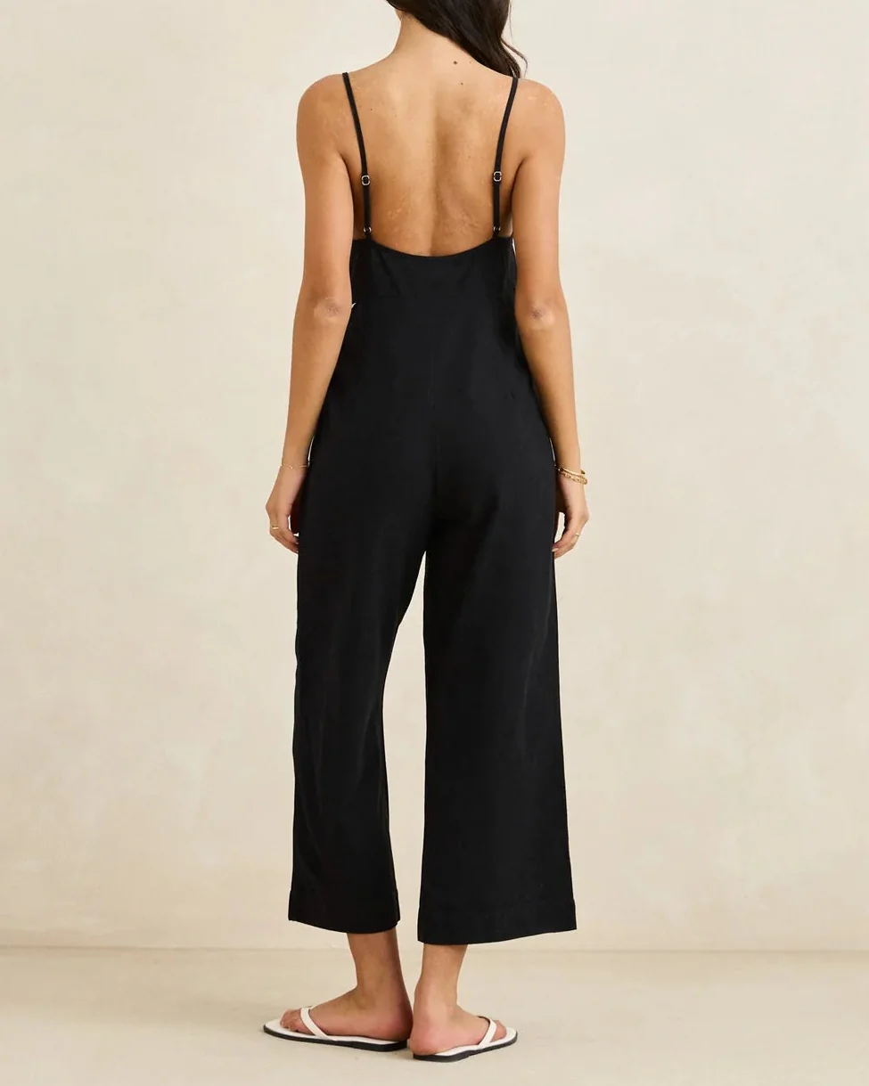 Classic Jumpsuit in Black - Image 4