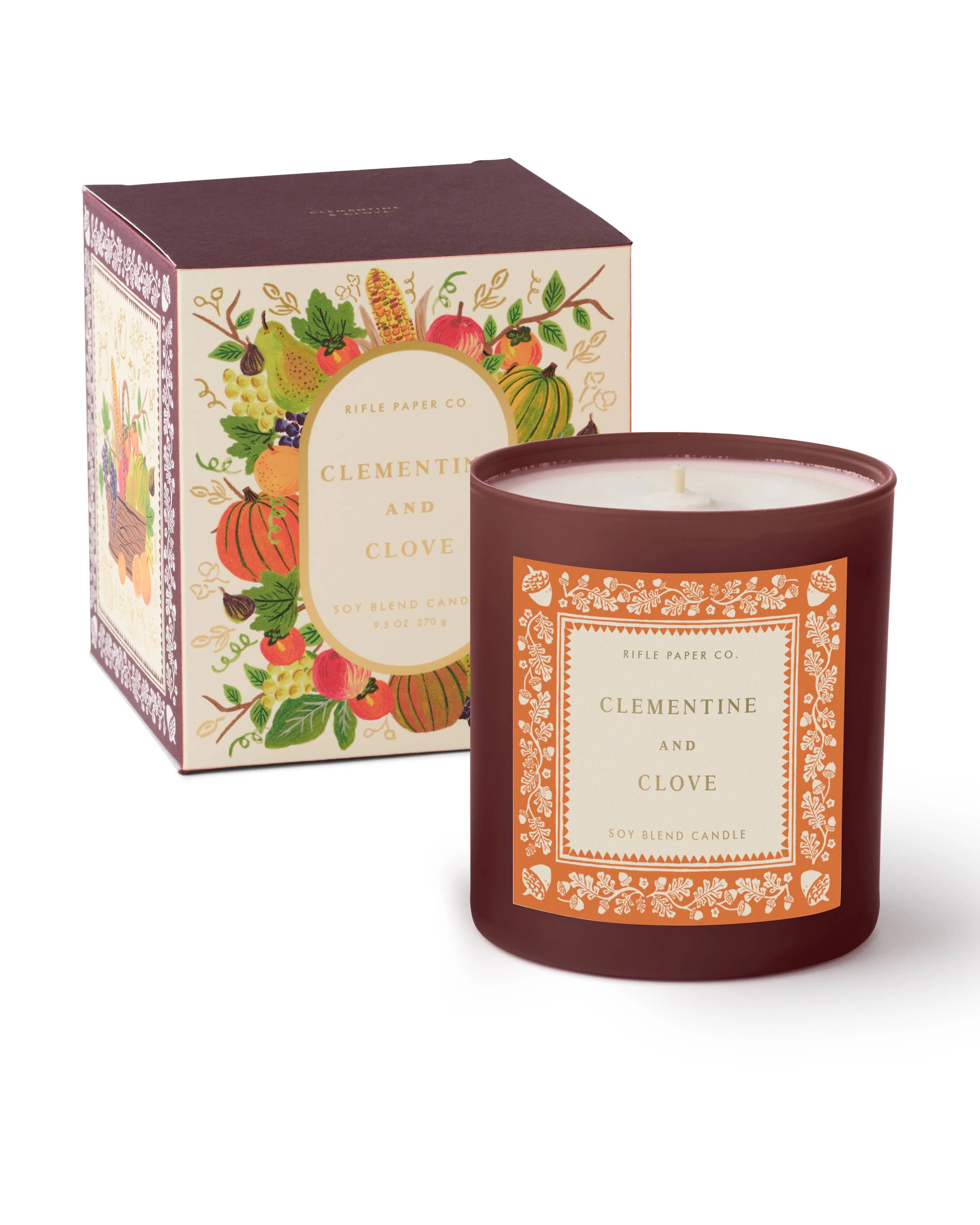 Clementine & Clove 9 oz Glass Candle