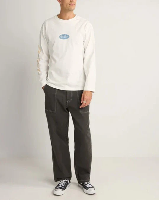 Contrast Stitch Carpenter Pant in Black - Image 3