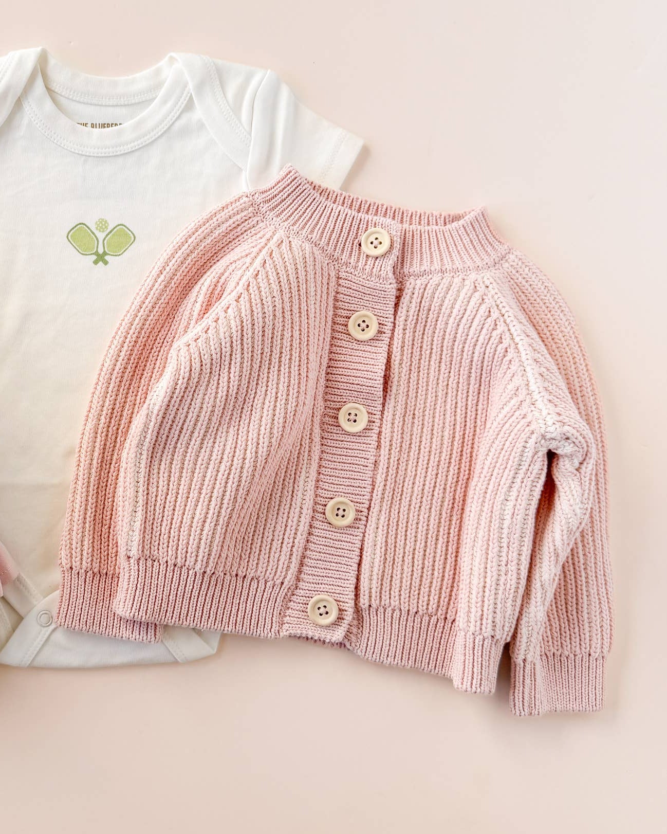 Brioche Cardigan in Blush - Image 2