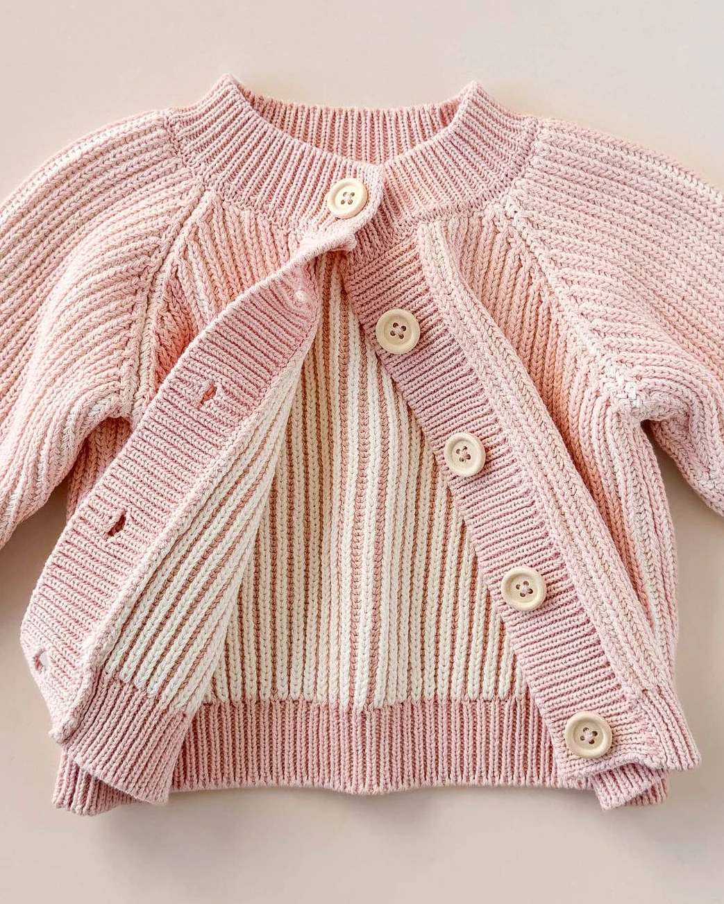 Brioche Cardigan in Blush - Image 3