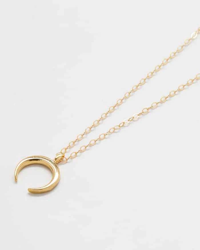 Crescent Moon Charm Necklace