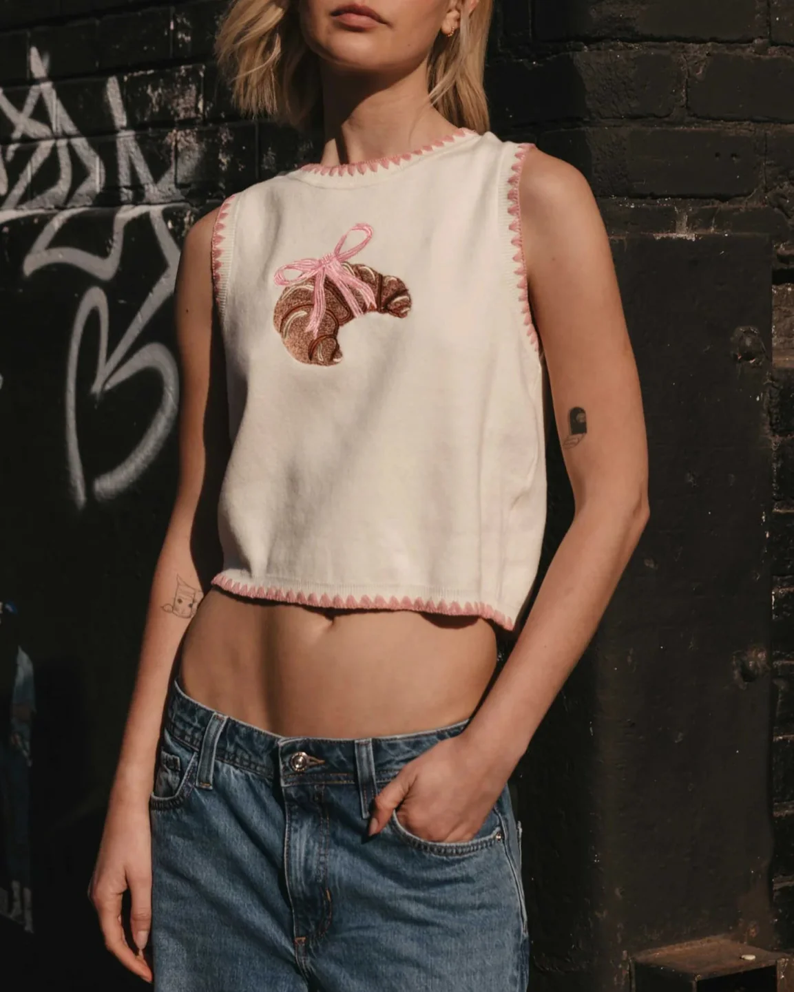 Croissant Knitted Tank - Image 4