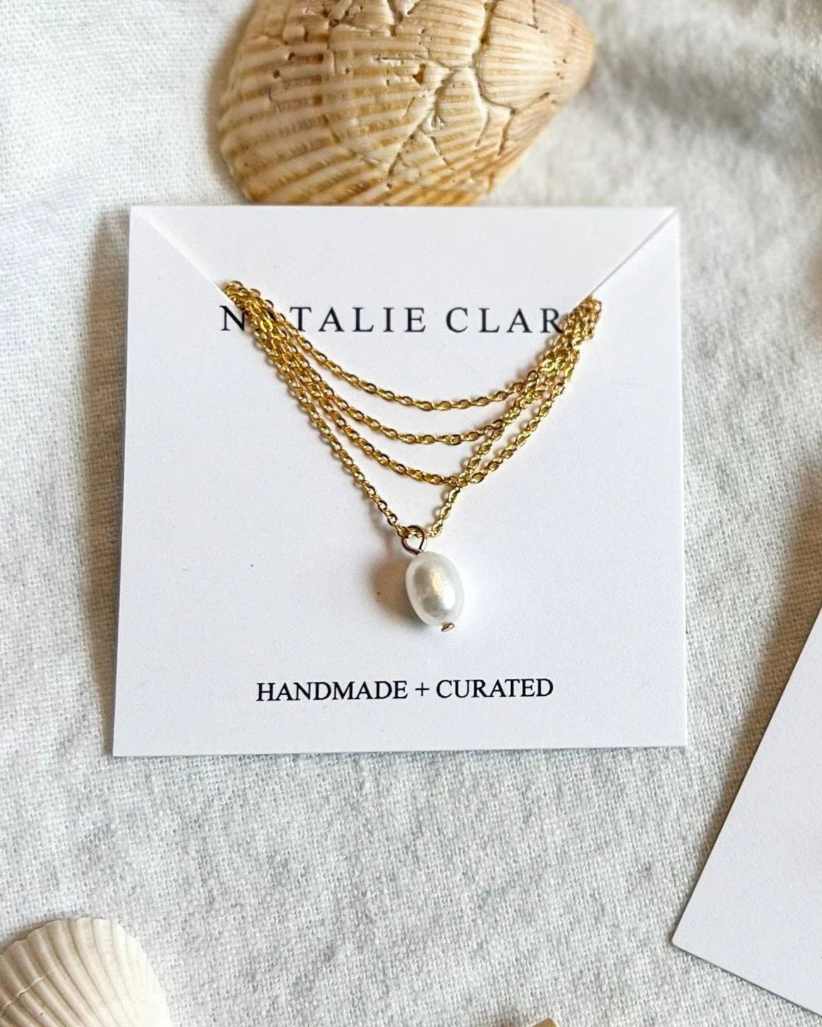 Dainty Pearl Necklace - Image 2