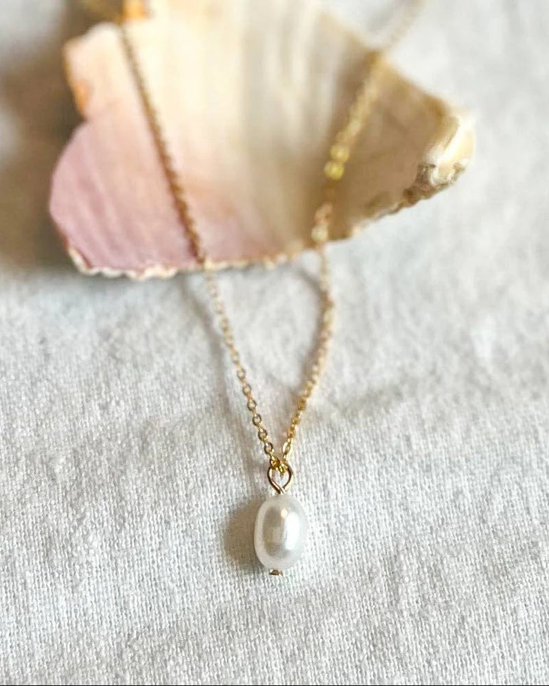 Dainty Pearl Necklace - Image 6