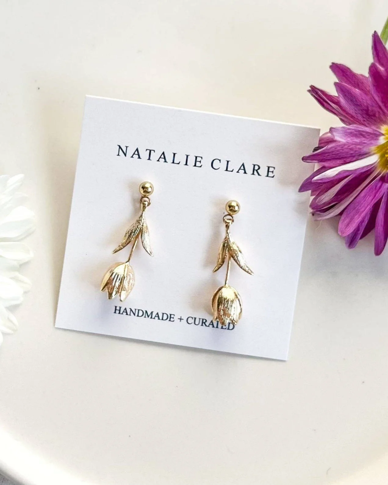 Dangle Tulip Earrings - Image 2