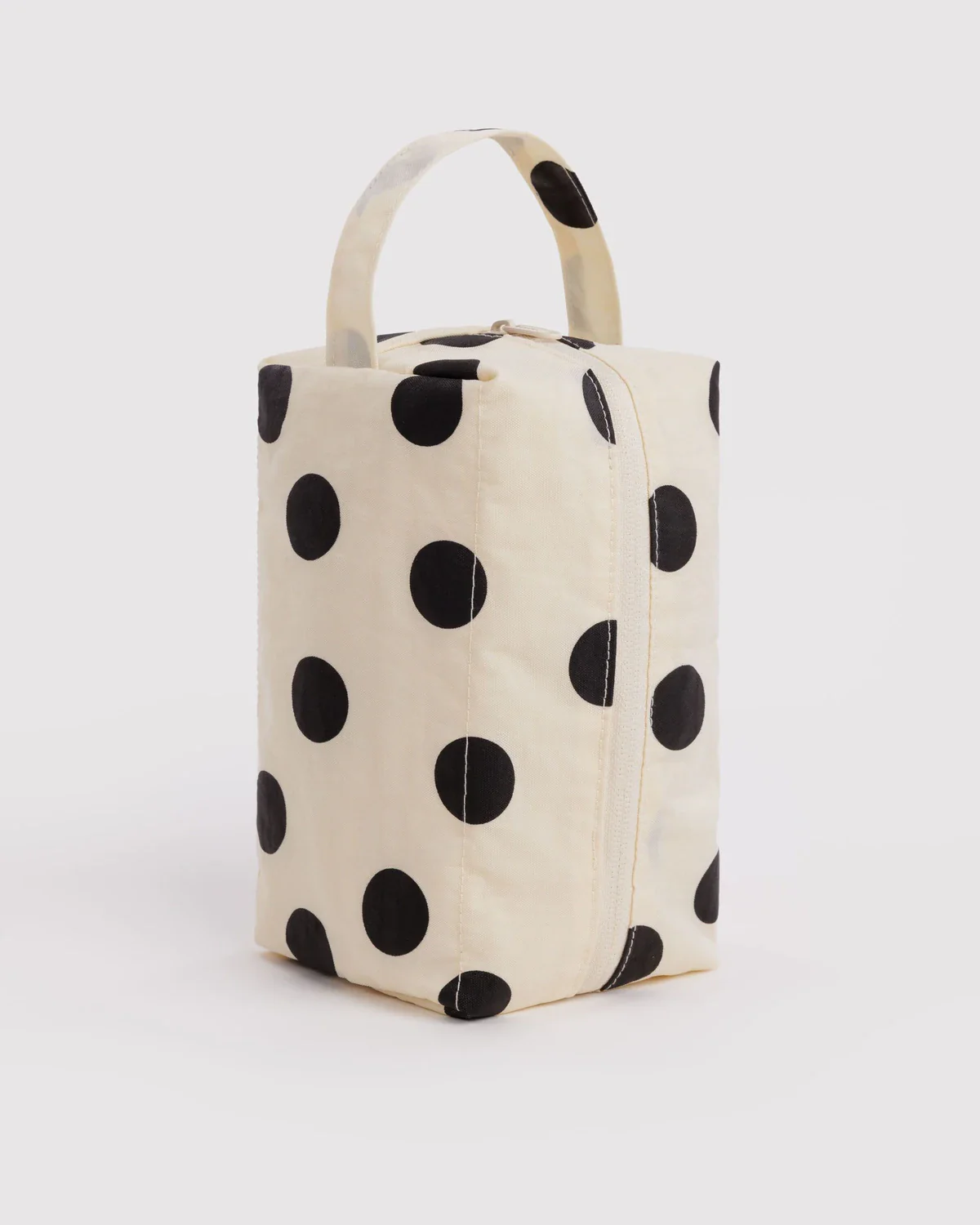 Dopp Kit in Cream & Black Polka Dot