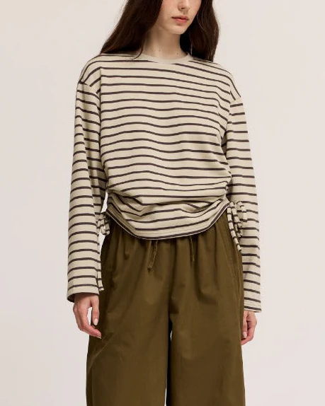 Dylan Drawstring Sweatshirt in Haze Choco - Image 2