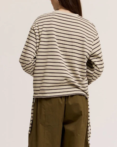 Dylan Drawstring Sweatshirt in Haze Choco - Image 4