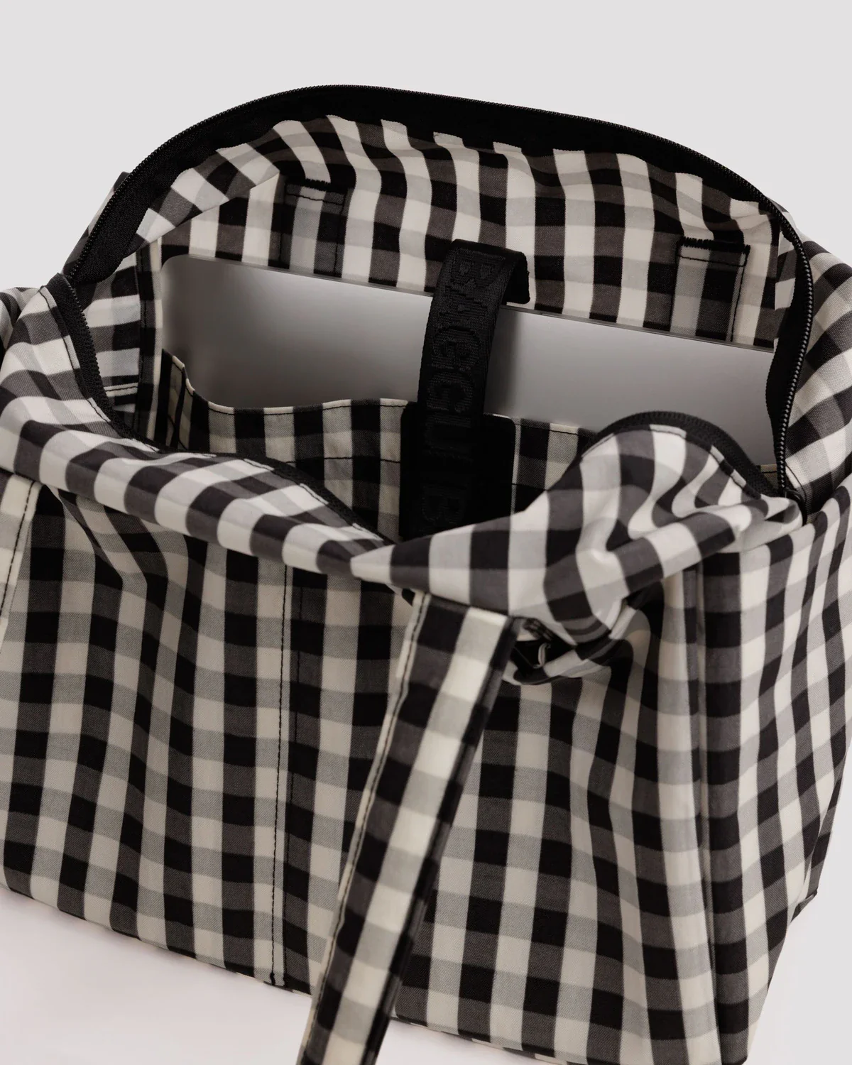 Everyday Cloud Bag in Black & Cream Gingham - Image 3