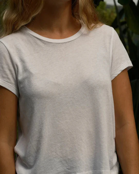 Featherweight Hemp Tee in White - Image 4