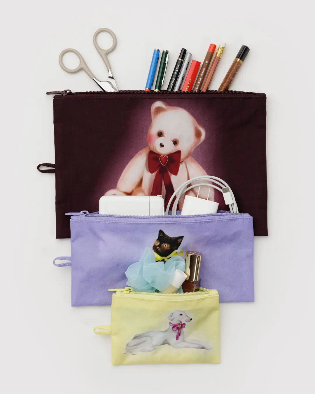 Flat Pouch Set in Fancy Animals - Image 2